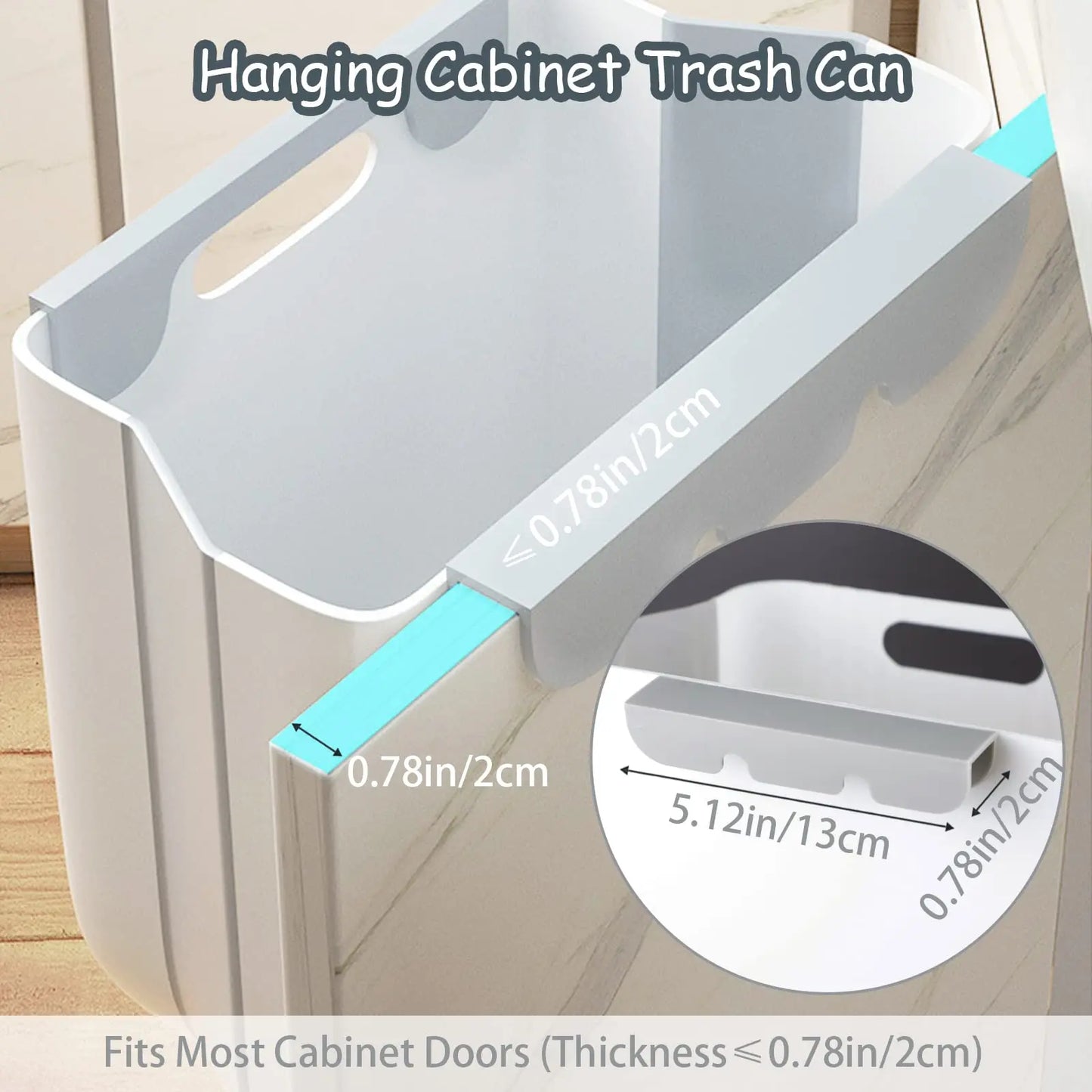 NEW Arrivals 6L-10L Foldable Kitchen Trash Can Organizer Wall-Mounted Cabinet Door Hanging Waste Bin for Easy Drainage Kitchen Organizers Storage