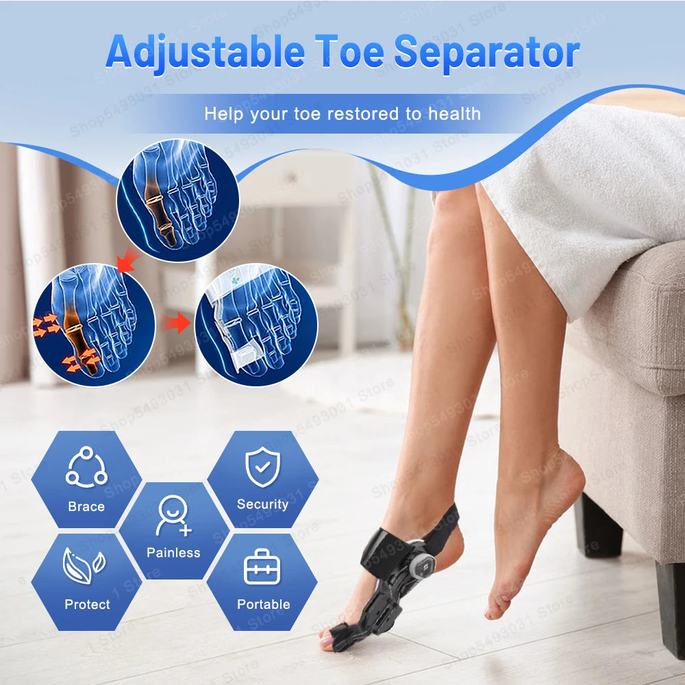 NEW Arrivals Bunion Corrector Unisex Foot Hallux Valgus Braces Rotatable Separator Straightener Adjustable Pedicure Finger Corrector Sports Medical Devices Set Supplies Health Care Products