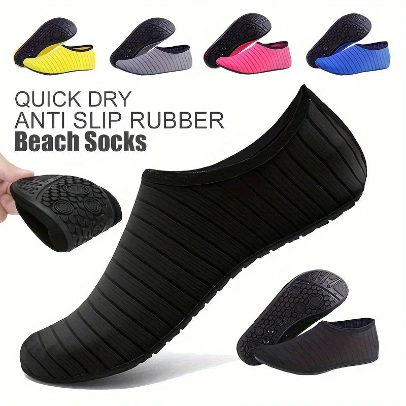 35-45 Large Size 7 Colors 1 Pair Water Shoes Women Men Barefoot Socks Anti-Slip Quick-Dry Men Beach Swim Water Cycling Sports Shoes