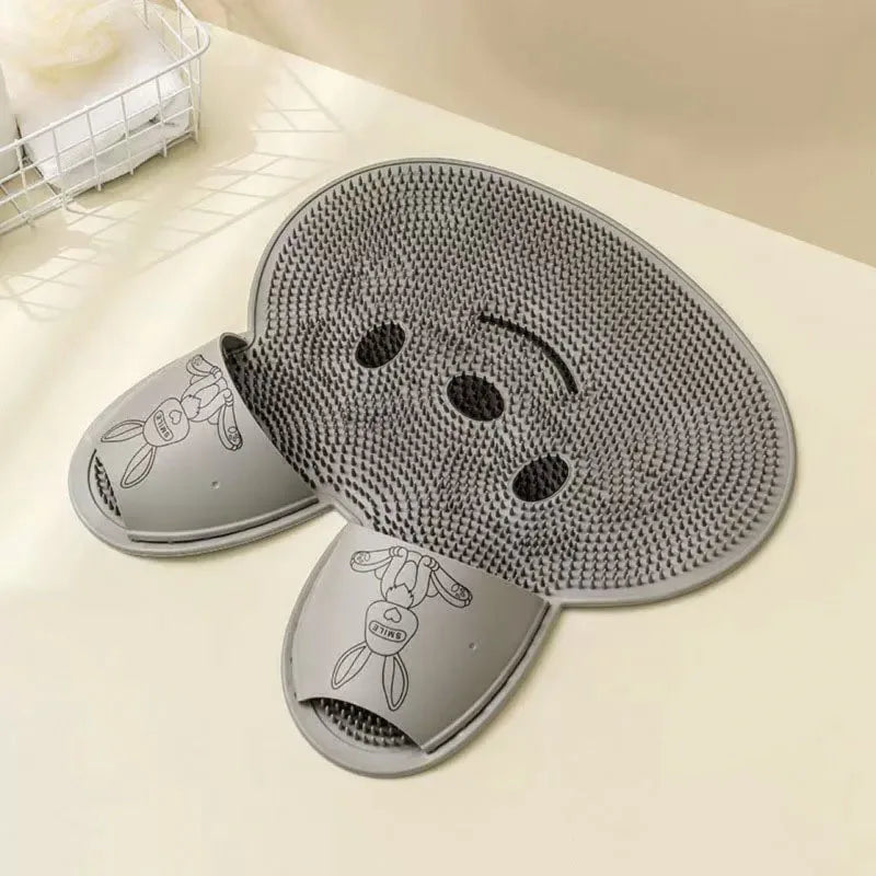 NEW 3 Colors Magic Silicone Massage Foot Mat Bathroom Non-Slip Mat Bath Foot Rubbing Artifact Foot Wash Exfoliating Shower Room Floor Mats ﻿