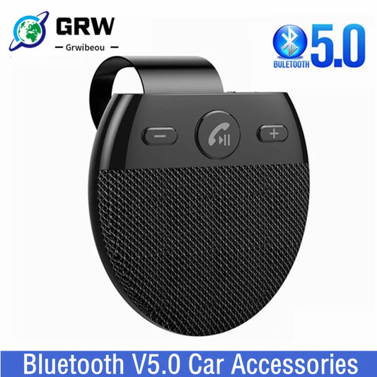 NEW Wireless Bluetooth Car Speaker Handsfree Kit Hands-Free Bluetooth Multipoint Speaker Phone Sun Visor Blue Tooth Voice Broadcast Functions Car Accessories