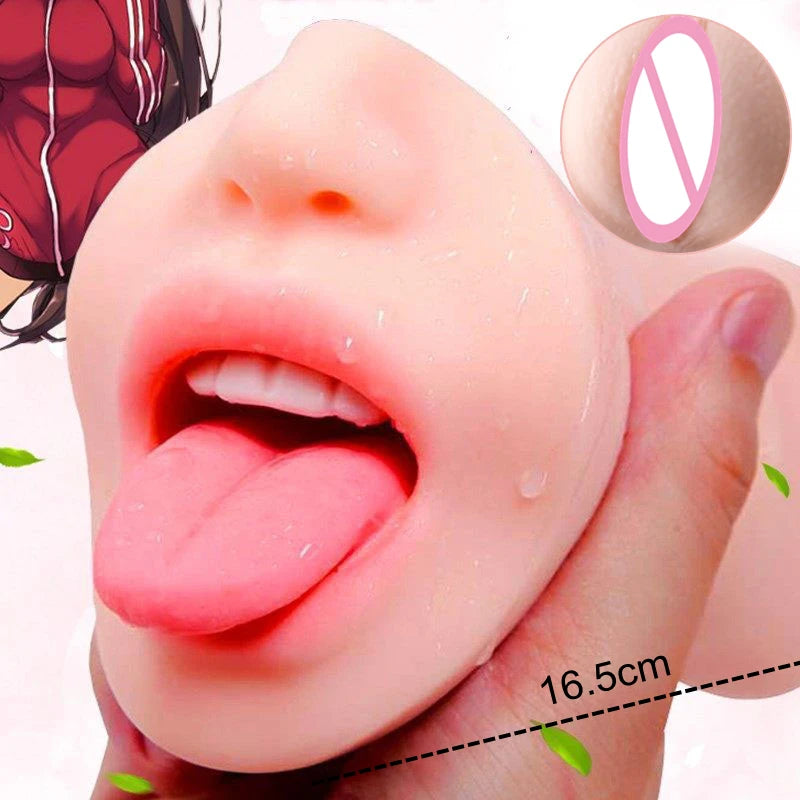 3 IN 1 Vaginal Anus Male Masturbator Oral Sex Real Deep Throat Masturbation Aircraft Cup Blowjob Pocket Pussy Sexy Toys for Men