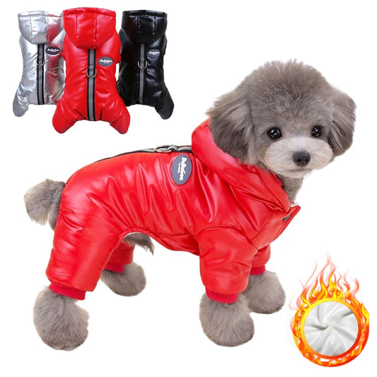 S-XXL Padded Winter Puppy Onesie Waterproof Boy Dog Clothes for Small Dogs Warm Down Jacket Chihuahua Jumpsuit Yorkie Costume