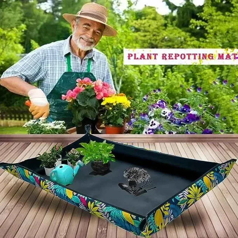 5-10PCS New Printed Oxford Gardening Mat Soil Replacement Mat Change Pots Plant Flowers Mix Soil Mat Gardening Tools Supplies
