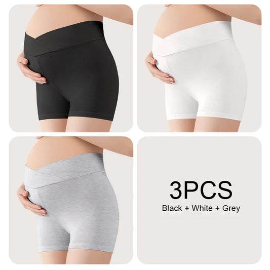 NEW Arrivals M (40-55 KG XL (63-75KG) 3PCS Set  Pregnant Pants Shorts Push Up Panties for Pregnant Woman Belly Support Safety Pants Maternity Underwear Plus Size Panties