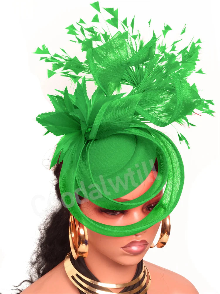 20 Colors Women's Luxury Evening Wedding Mesh Pillbox Fascinator Hat Ladies Bride Kentucky Formal Church Headwear Tea Cocktail Party French Chapeau Cap With Feather Clips