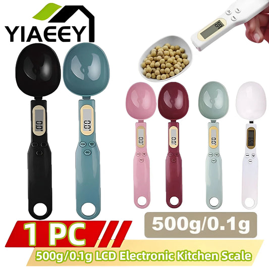 NEW Arrivals Electronic Kitchen Scale 500g 0.1g LCD Digital Measuring Food Flour Digital Spoon Scale Mini Kitchen Tool for Milk Coffee Scale Pets Measuring Food Scale