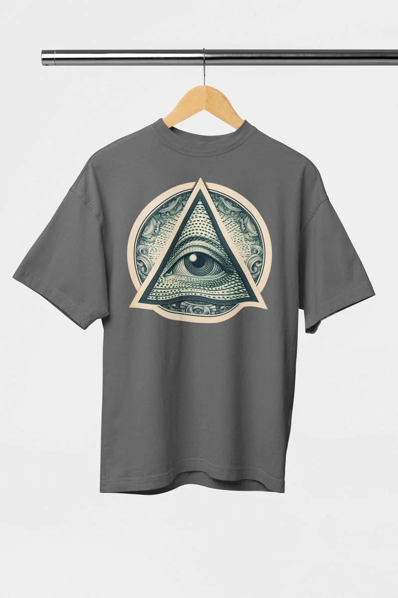 S-4XL Plus Size 3 Colors The Eye of Providence The Eye of The Illuminati The Eye of The All-seeing Mystic Symbol Esoteric T-shirt The Eye of The Spirit