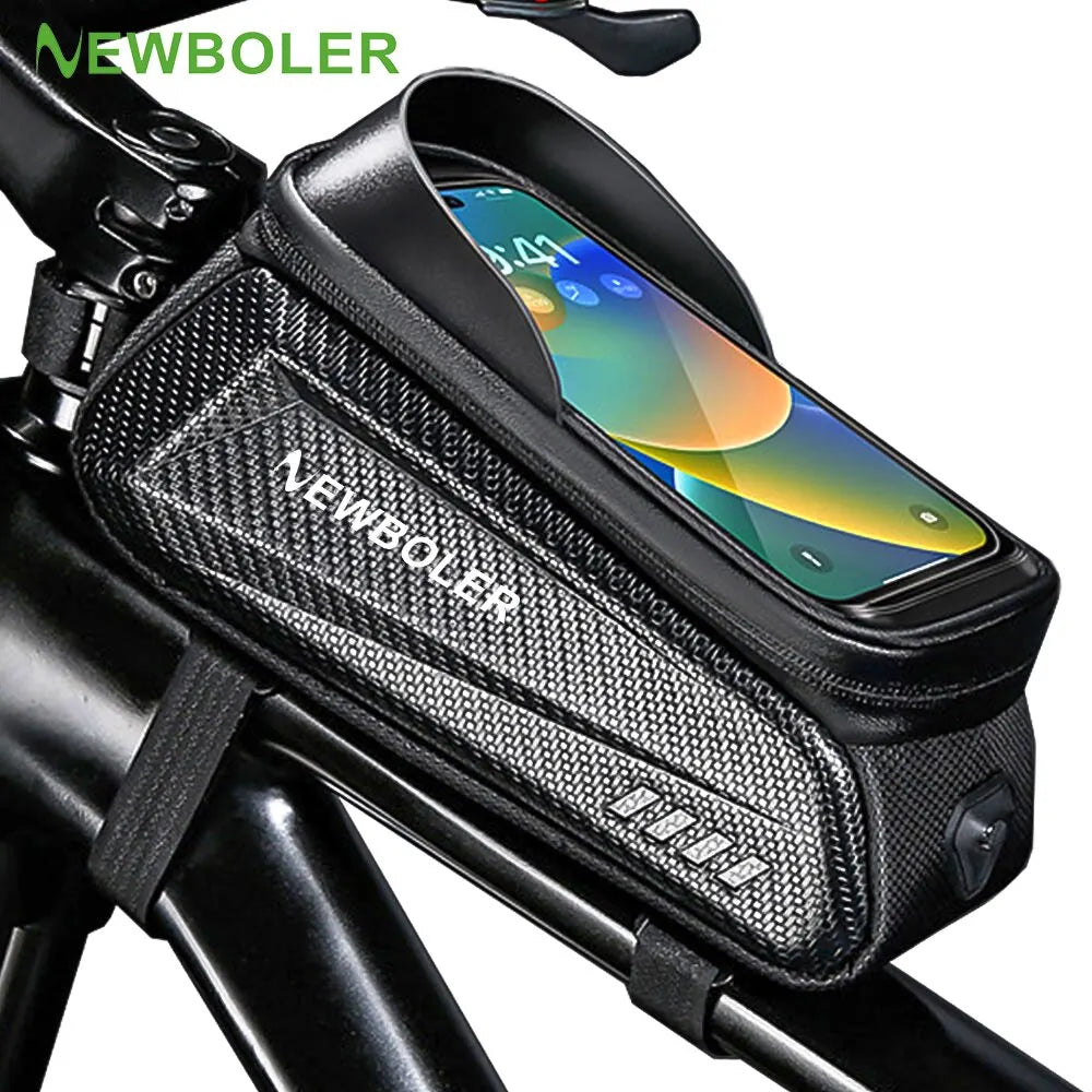 Bike Bag 2L Frame Front Tube Cycling Bag Bicycle Waterproof Phone Case Holder 7.2Inches Touchscreen Bag Accessories