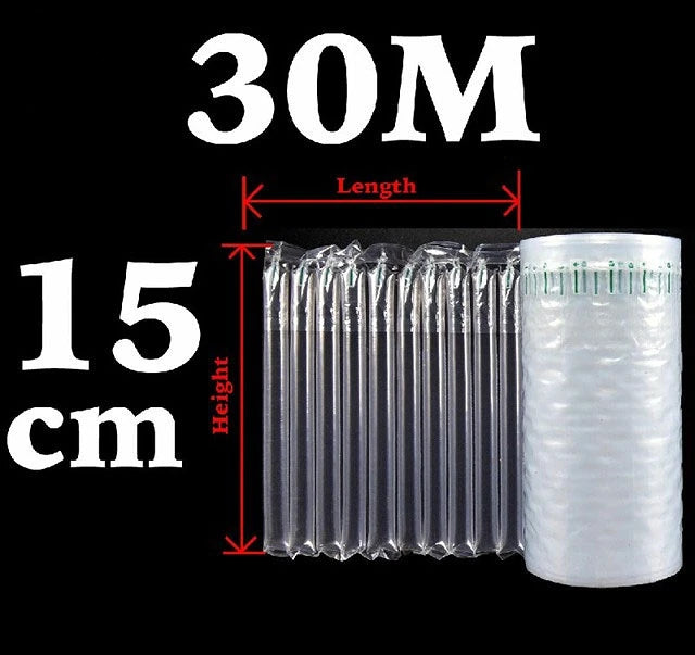 NEW Arrivals 30M-50M Inflatable Air Buffer Plastic Packaging Bump Filling Air Column Protective Bubble Bag Anti-Pressure Shock Express Mail Pocket Roll with Pump
