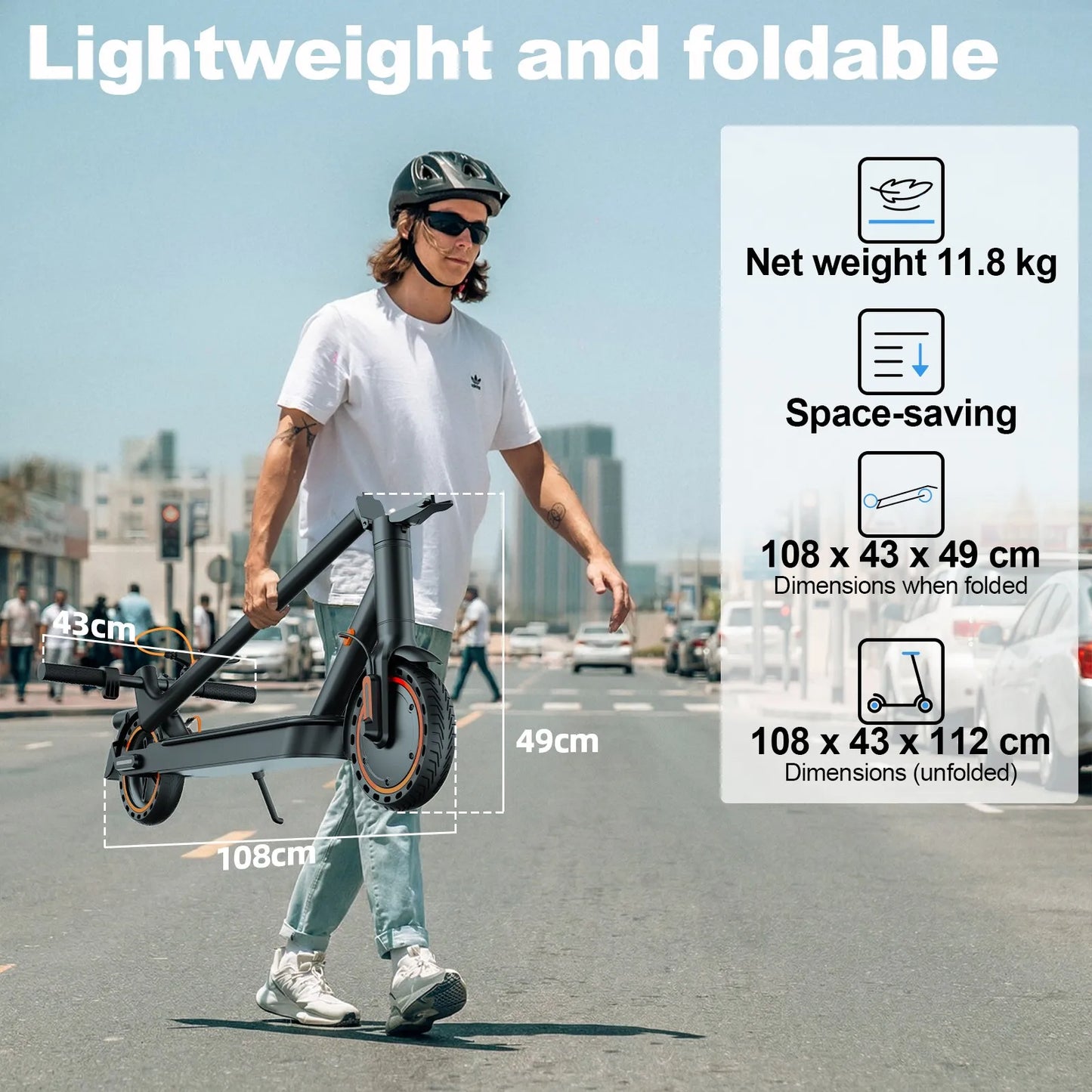 Just Arrived  T3 Foldable and Portable Electric Scooter with APP Control, 350W 36V 7.8Ah Motor, 25km/h Speed, 8.5" Tires