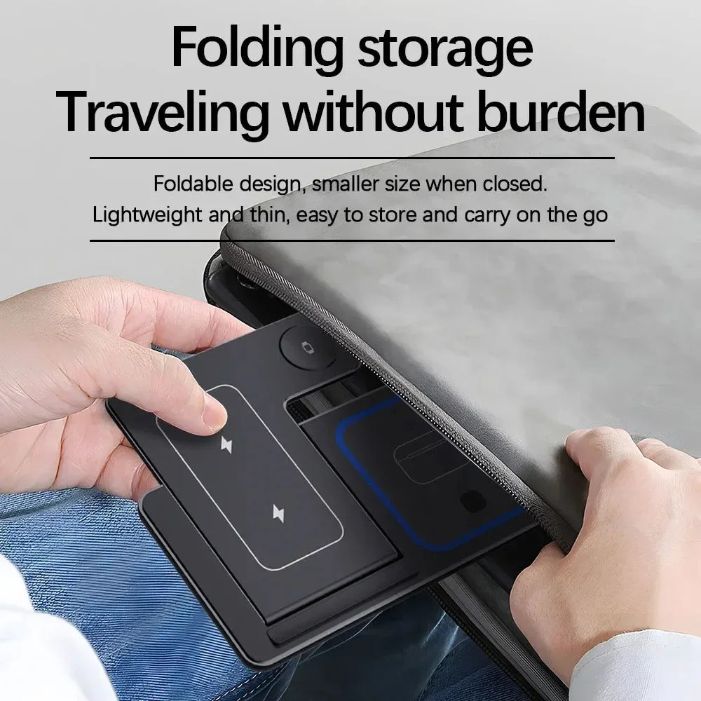 3 in 1 Wireless Charger Stand 30W LED Foldable Wireless Charger For iPhone 16 15 Pro Max iWatch 8 7 Airpods Charge Dock Station for Home Office Electronic Accessories Sets