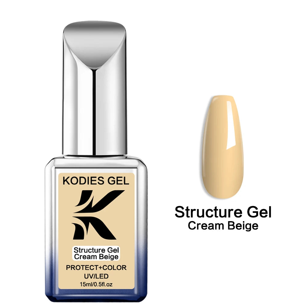 NEW Arrivals Korean Gel Keratin Kitty White Rubber Base Gel Nail Polish Pearl Shine 15ML Semi Permanent UV Self Leveling Structure Construction Gels Ladies Cosmetic Accessories Manicure Beauty Salon Supplies