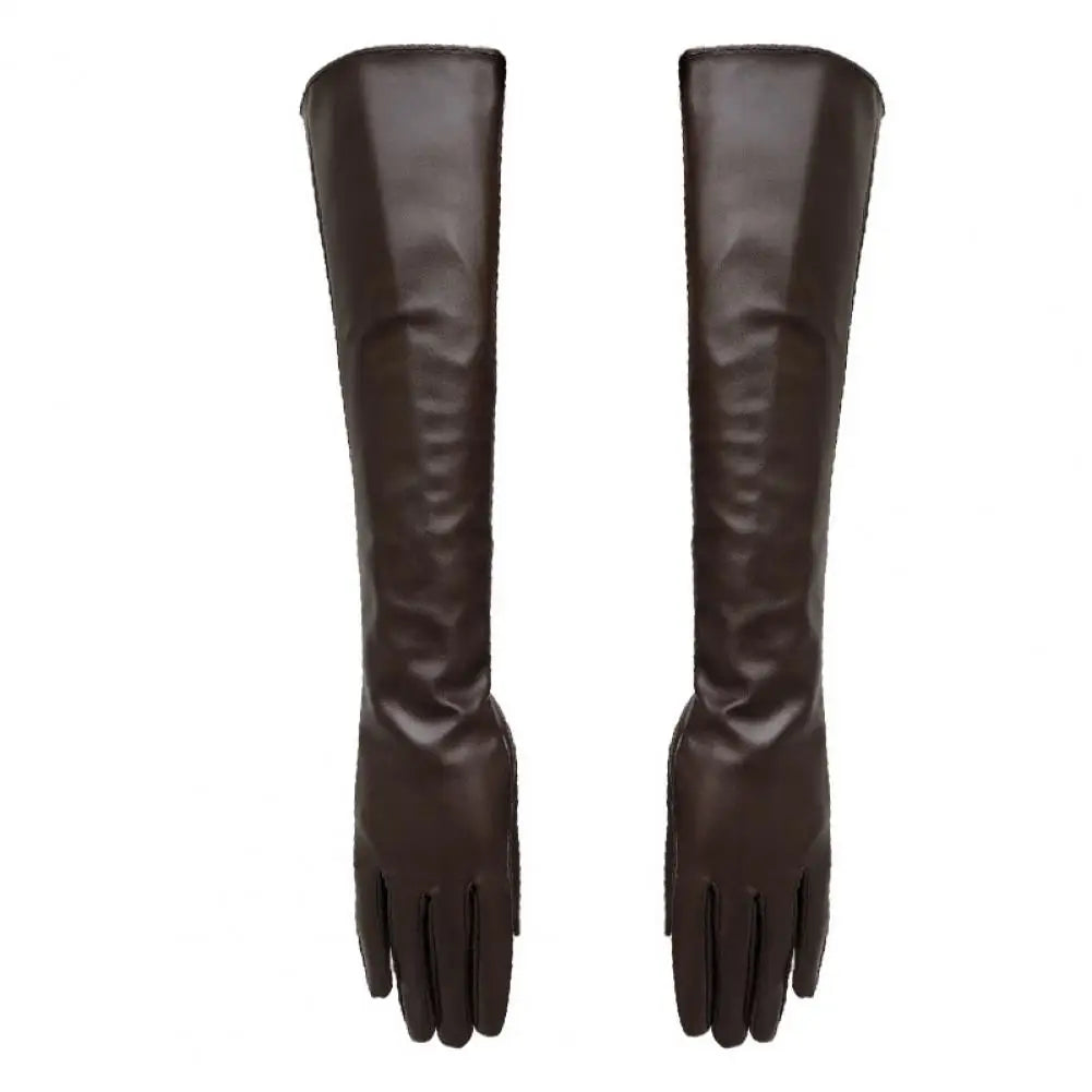 NEW Arrivals Full Finger Gloves Windproof Dress Gloves PU Leather Long Arm Gloves Costume Gloves For Dating Gifts Ladies Luxury Fashion Apparel Accessories