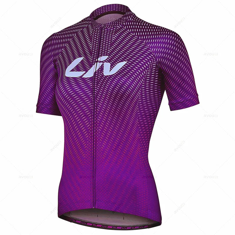 NEW Arrivals S-4XL Plus Size Professional Cycling Racing LIV PRO Cycling Jersey Set Woman MTB Bike Clothes Summer Bicycle Clothing Cycling Set Maillot Conjunto Girls Female Sports Apparel Supplies