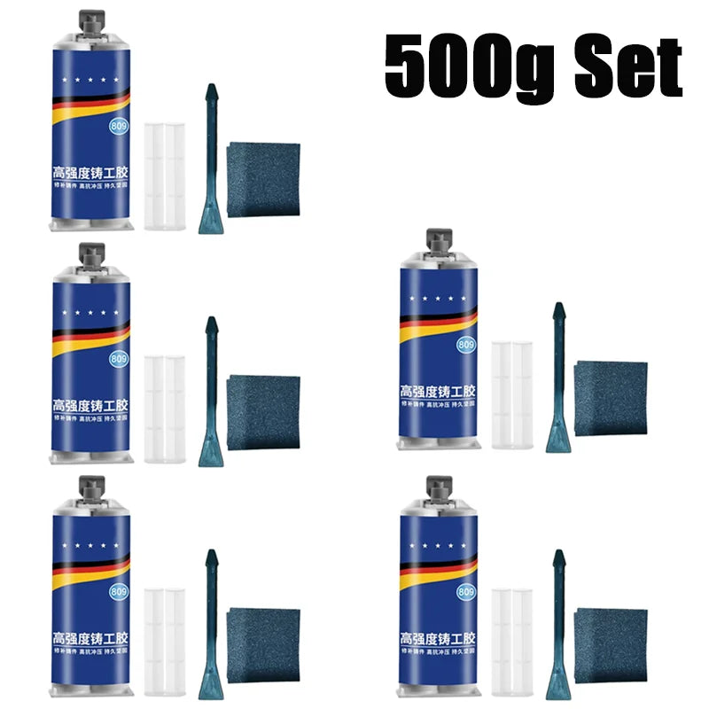 50-500gr New Metal Repair Adhesive 2 In1 Cold Welding Glue Magic Plastic Repair Casting Adhesive Heat Resistance Industrial AB Glue