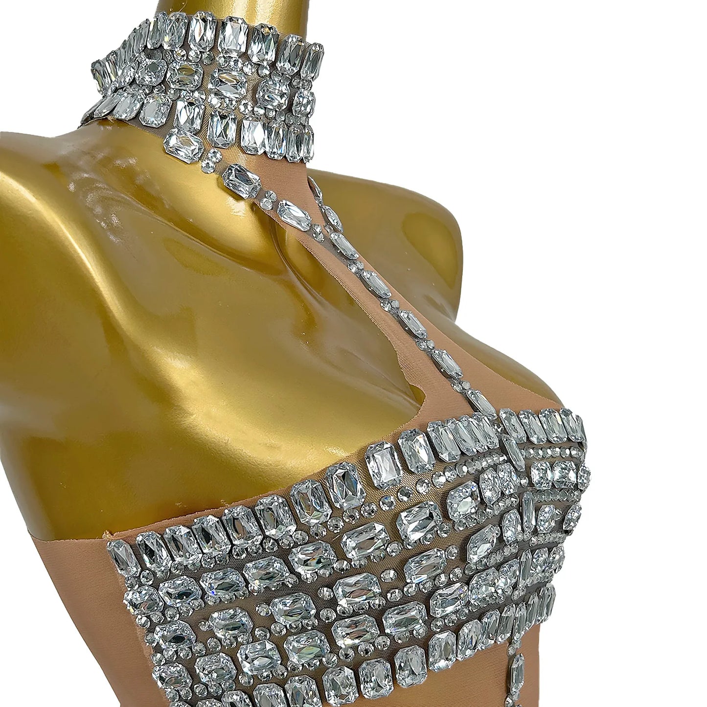Low-Price Sales are Limited NEW Arrivals Sparkly Diamonds Mini Dress for Women Sexy Evening Nightclub Party Celebrate Birthday Dress Photo Shoot Performance Stage Wear