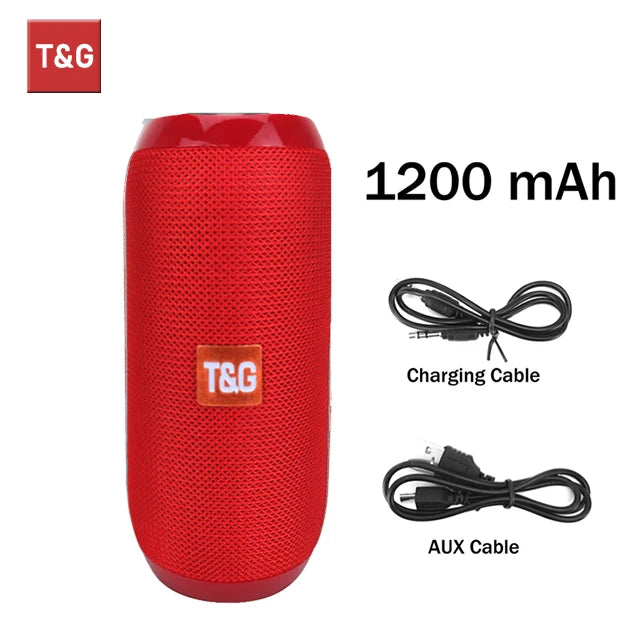 NEW Arrivals Red/Black TG117 Bluetooth Speakers Portable True Wireless Sound Box Waterproof Loudspeaker Outdoor Stereo Surround Supports TF Radio Subwoofer