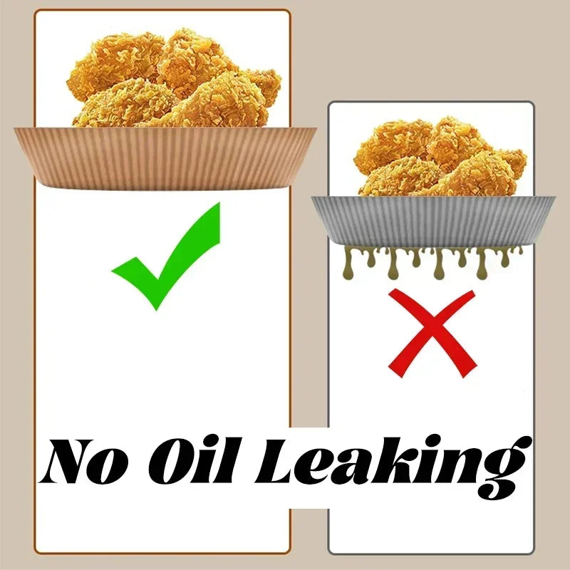 Round Air Fryer Paper Disposable Non-Stick Air Fryer Baking Papers Microwave Oven Pot Oil Absorbing Basket Kitchen Accessories