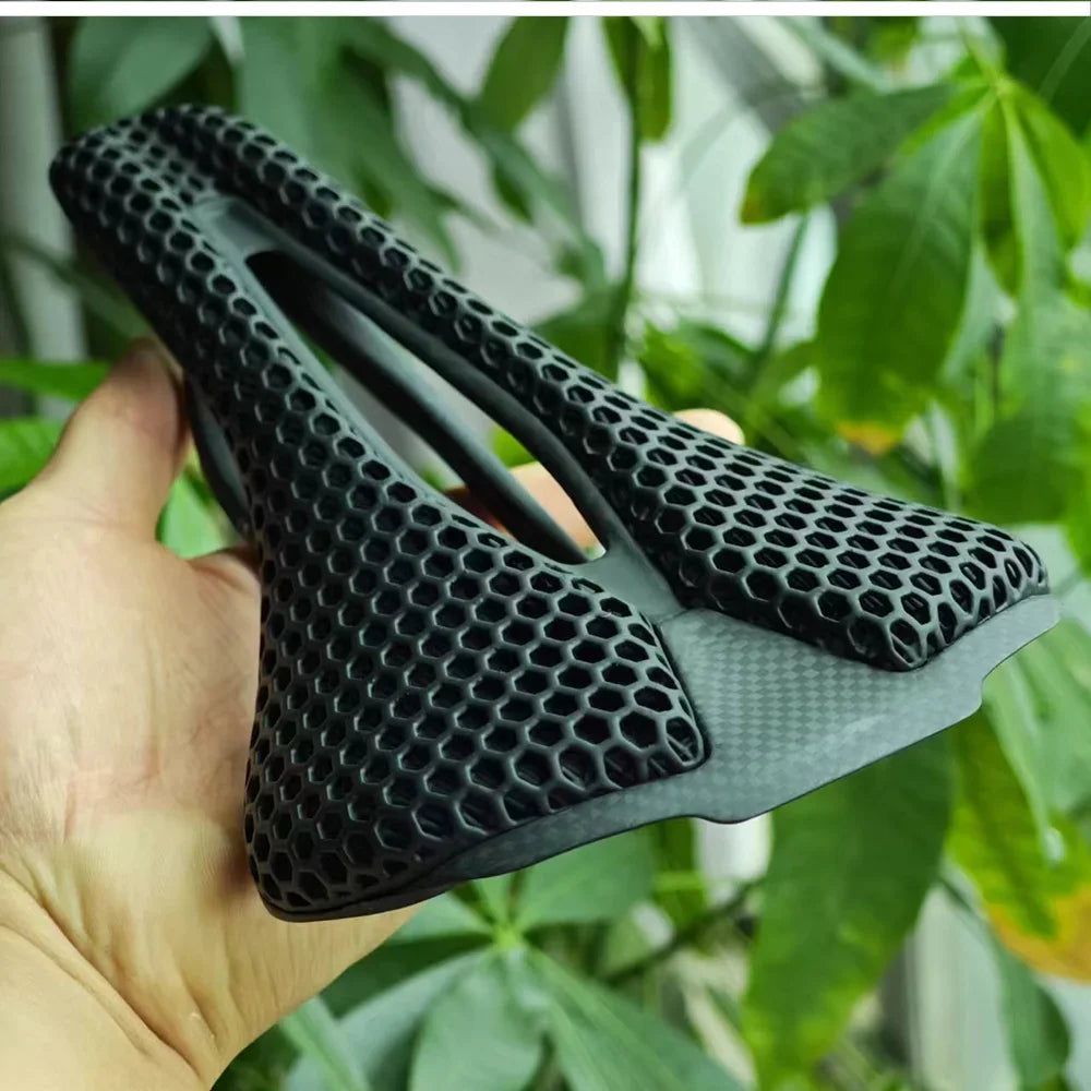 NEW Arrivals 3D Printing Bicycle Carbon Fiber Saddle Ultra Light Highway MTB Racing Saddle Bicycle Cushion Bicycle Seat Accessories