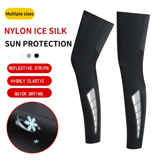 NEW Arrivals 1 Pair Set 3 Colors Sun Protection Leg covers, non-slip, cycling, Ice Silk, Breathable, Quick-Drying Leg Covers, Basketball Sports Knee Pads