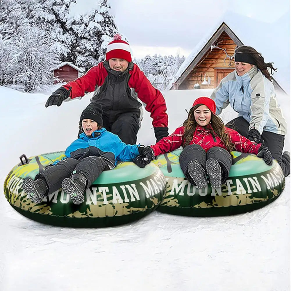 Adults Snow Sled Practical Thickened Quickly Inflate And Deflate Outdoor Recreation Ski Tube for Outdoor  Snow Tube  Ski Circle