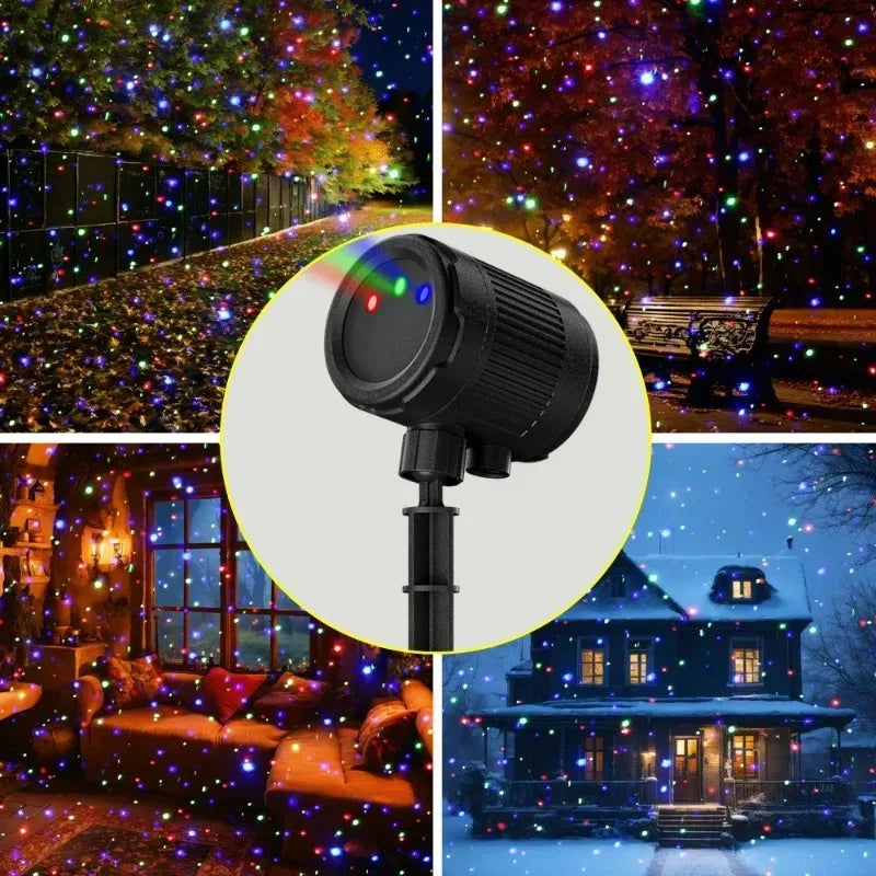 For Home Villa Dynamic Colorful Firefly Projection Lamp with Remote Control Light Adjustment Outdoor Waterproof Courtyard Lawn Garden Landscape Projector Lights System