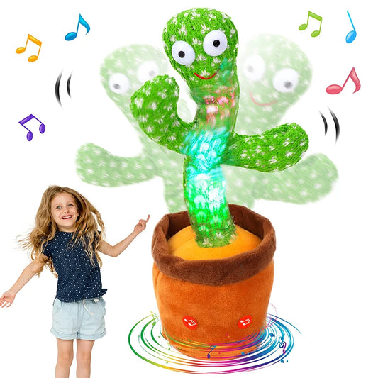 35cm Dancing Cactus 120 Song Speaker Talking USB Battery Voice Repeat Plush Cactus Dancer Toy Talk Plushie Stuffed Toys For Kids Gift