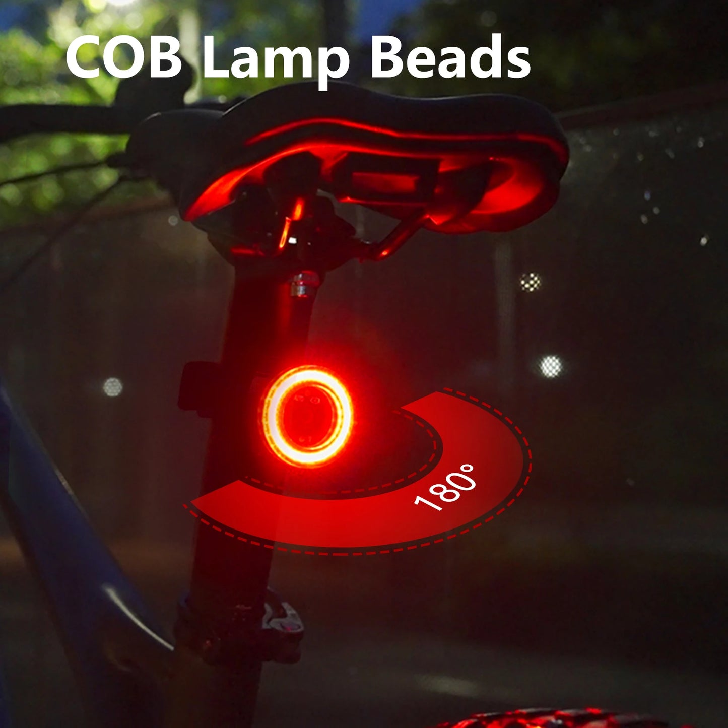 New Bicycle Smart Auto Brake Sensing Light Waterproof LED Charging Cycling Taillight Bike Rear Light Warn Bicycle Taillight