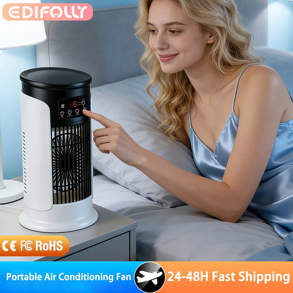 Air Conditioner Fan New Cooling Fan Home Desktop Office Humidification Refrigeration USB Timing Silent Cooling Fan