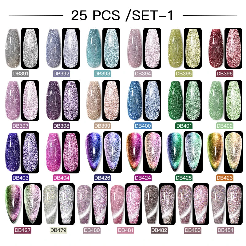 NEW Arrivals 24/40.120PCS Set Colors Gel Nail Polish Set Semi Permanent Hybrid Gel Varnish Set Base Top Coat Soak Off UV LED Nail Gel Kits Manicure Pedicure Accessories Nail Care Tools Sets Cosmetic Supplies