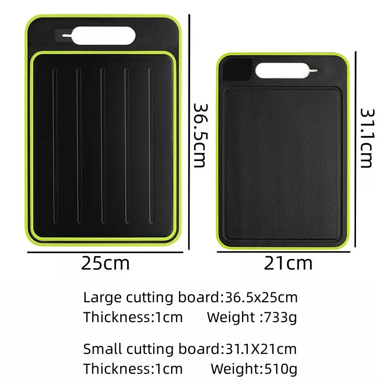 Kitchen Thawing Large Size Cutting Board Defrosting Function Physical Thawing Chopping Board Kitchen Garlic Grinding Tools Knife Sharpener Kitchenware Accessories