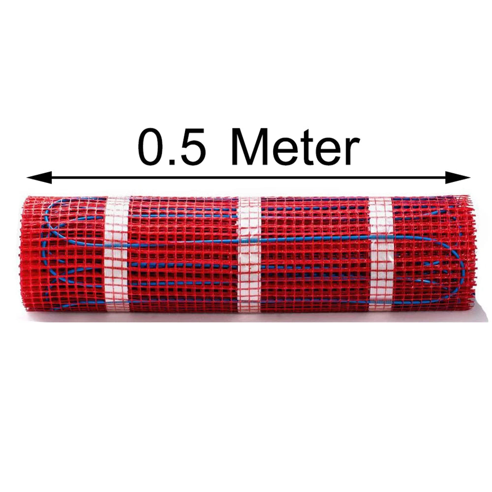 NEW Arrivals 230V 150W/M2 Electric Radiant Underfloor Dual Core Heating Fiberglass Mesh Mat Kit System For Tiles Ceramic Porcelain Stone Heating Home Winter Supplies