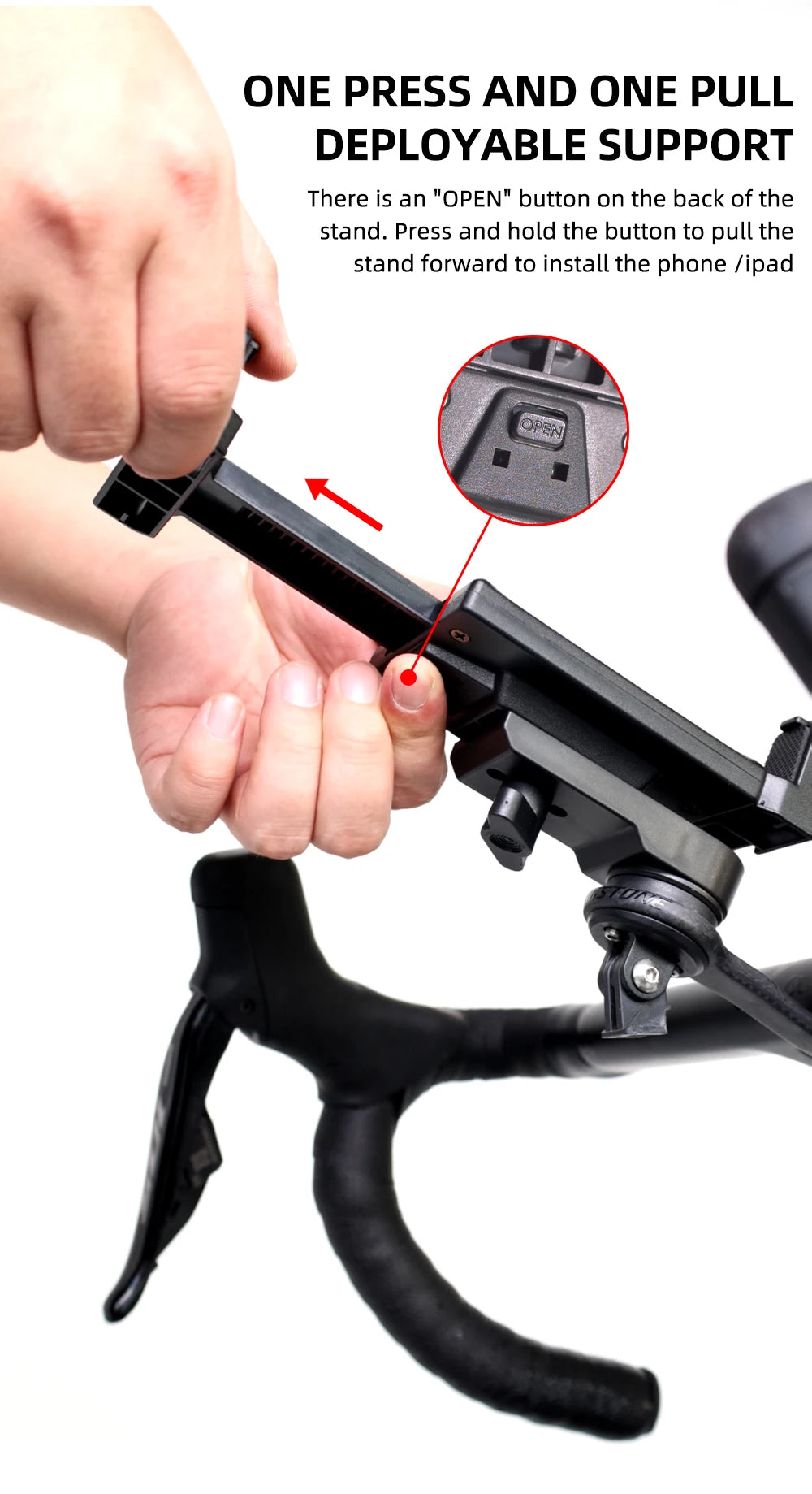 Bike Trainer Mobile Phone iPad Stand Phone Mount Stand Bike Mobile Phone Holder 360 Rotatable Adjustable Bicycle Accessories