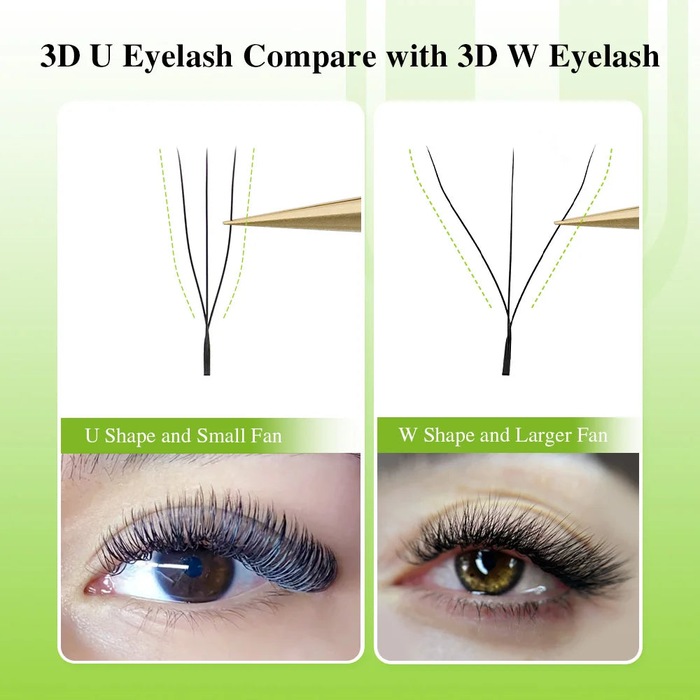 Japanese NAGARAKU U-Shaped 3D 4D 5D Full Set Lashes Extensions Natural Soft U Lashes Premium Mink Brazilian Cilios Mink False Eyelashes Women Girls Cosmetic Accessories