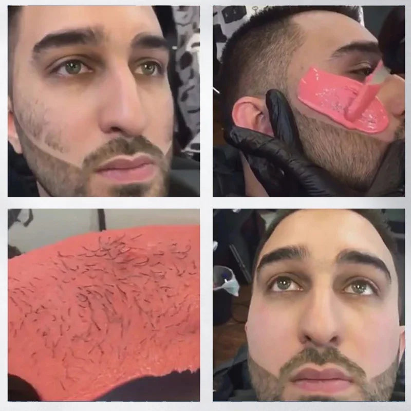 Hair Wax Heater 500ML Set For Hair Removal / Digital Display Screen Depilatory Hard Wax Melt Warmer / 200g Wax Paraffine Korean Beans Honey Aloe Rose Chamomile Lavender Chocolate Cream Strawberry Beans Hair Remove Tool