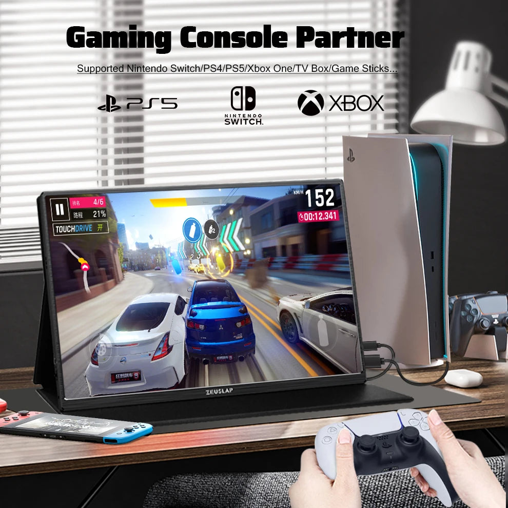 16" 2.5K 144hz Portable Monitor 2560*1600 16:10 100%sRGB 500Cd/m²  Travel Gaming Display for Laptop Switch PS4- PS5 Xbox