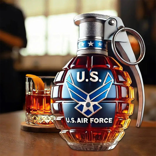 NEW Military Hand Whiskey Bottle Engraved Hand Shape Whiskey Glass For Bar Office Home Decor Wine Cocktail Bottle Statue Decoration