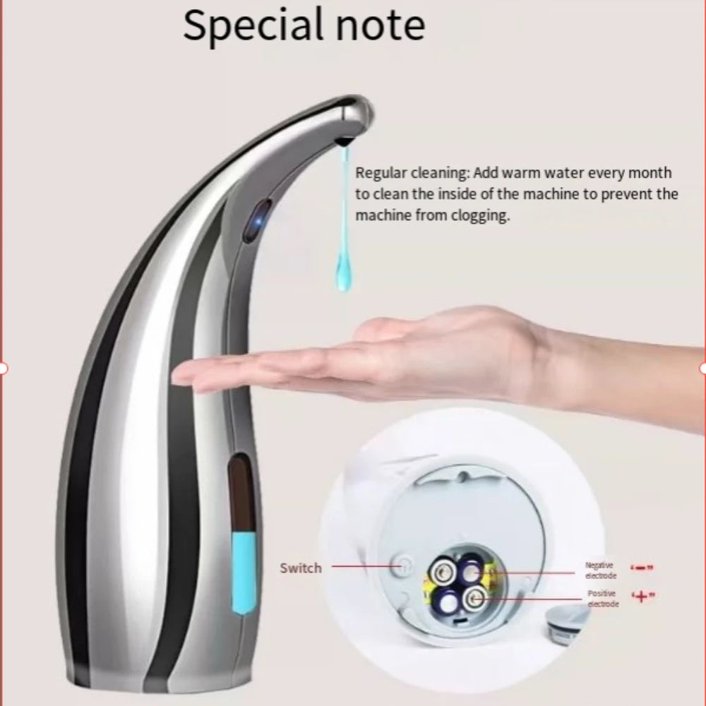 NEW Arrivals 4 Colors Soap + Fluids Dispenser 1PC Auto Motion Sensor Touchless Intelligent Hand Wash Dispenser 300ML Dishwashing Liquid Shampoo Tabletop Bathroom Kitchen Cleaning Supplies