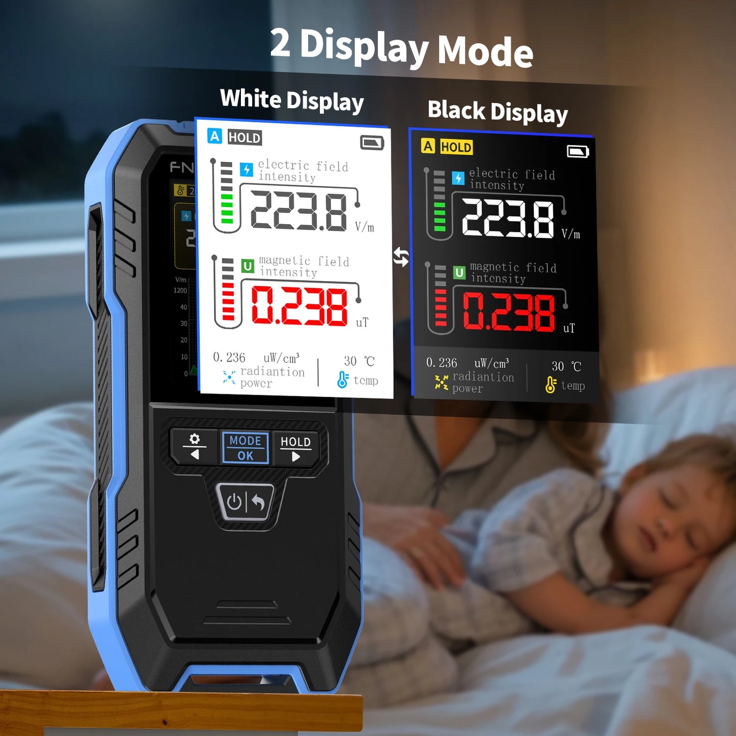 EMF Device ERD-10 4-IN-1 Electromagnetic Radiation Detector, Electric & Magnetic Field Strength, RF Power, Temperature Monitor Ghosts Spirits Hunting Paranormal High Power Detector