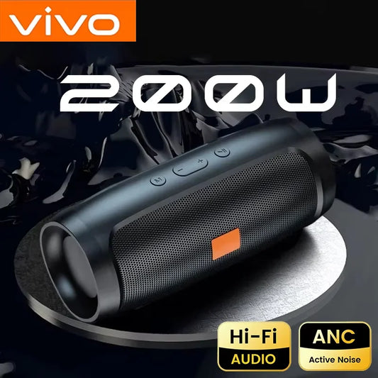 200W NEW Portable Bluetooth Speaker Wireless High Fidelity Surround Sound Box Outdoor Camping Picnic Hiking Waterproof Camping Party Loudspeaker