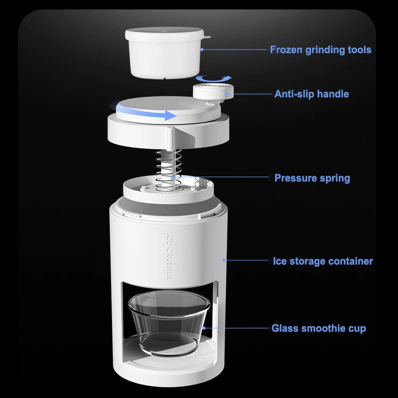 New Hand-Cranked Ice Cream Machine Household Portable Multi-Function Smoothie Machine Frozen Yogurt Shake Extruder