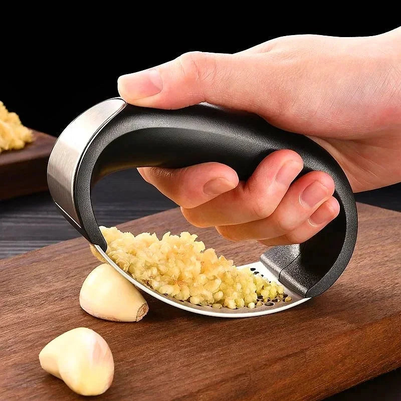 NEW Arrivals 6 PCS Set Stainless Steel Garlic Press Crusher Manual Garlic Mincer Chopping Garlic Fruit Vegetable Tools Kitchen Accessories