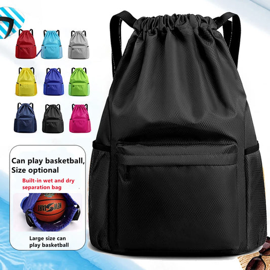 25L (47cm-37cm) Dry Wet Separation Swimming Sports Bag Waterproof Backpack Unisex Large Capacity Sport Basketball Bag Fitness Travel Pocket Sport Bags