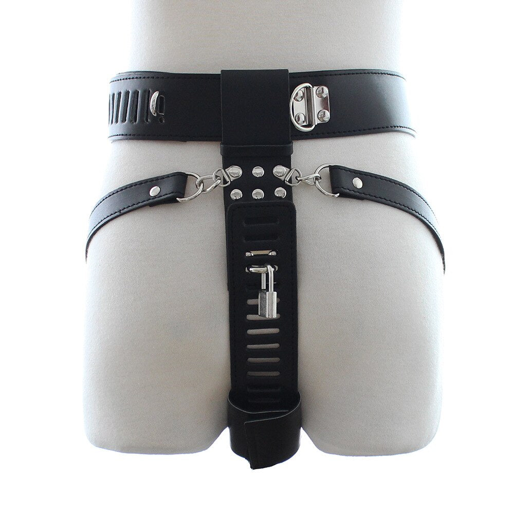 Male Chastity Pants Belt Vibrating Anal Plugs Leather Panties SM Gay Slave Bondage Sissy Fetish Toy Sex Toys For Men Adult Games