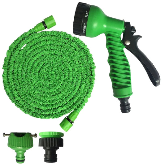 NEW 50FT Green Expandable High-Pressure Magic Hose 7 Water Spraying Functions Gun Durable Materials Home Garden Watering Tools Home Outdoor Garden Tools