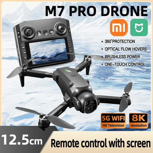 NEW 8K 3 Batteries Xiaomi M7 Drone 4K/6K/8K  Professional 8K HD Aerial Photography Drone 5G WIFI Brushless Power RC Foldable Quadcopter Drone