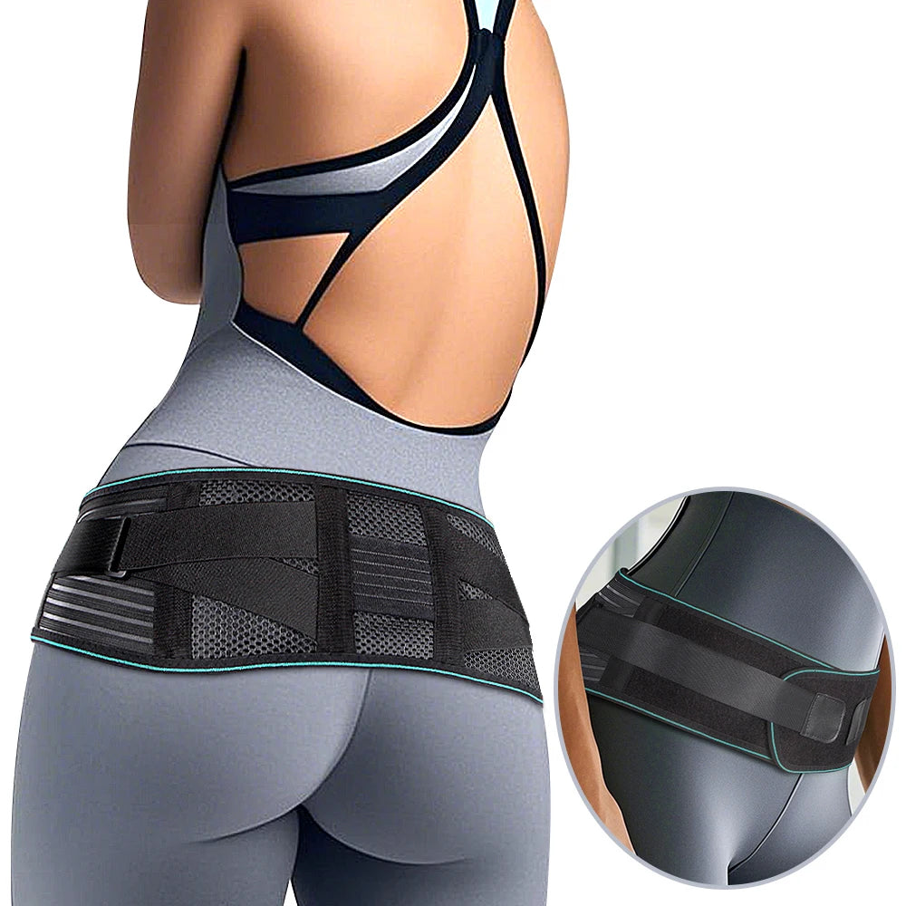NEW Arrivals S-3XL Plus Size Hip Buttocks Lifting Lower Back Brace for Pain Relief, Adjustable Lumbar Support Belt for Sciatica, Breathable & Stabilizing with 4 Steel Stays Sports Belt
