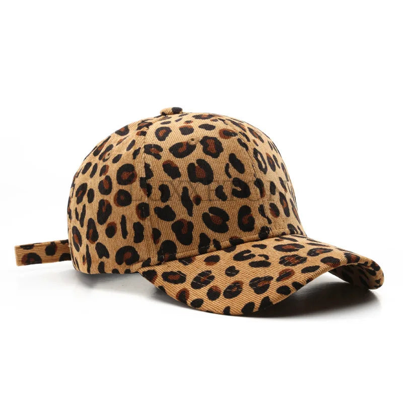 Women Winter Hat Leopard Pattern Corduroy Women Baseball Hat Snapback Hip Hop Hat Accessories Cotton Plain Pattern