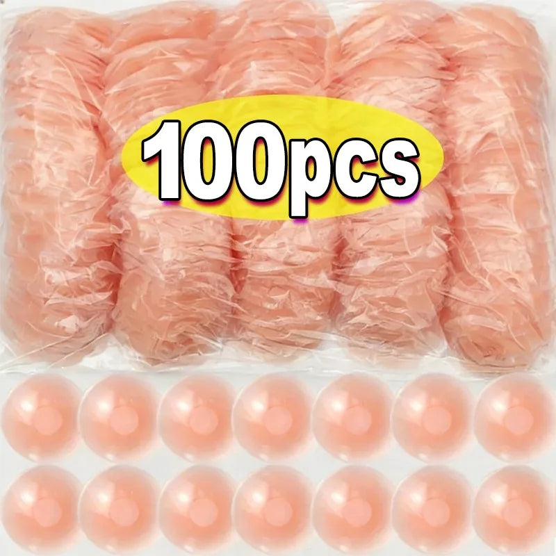 20/50/100 PCS Set Women Reusable Breast Petals Lift Invisible Silicone Bra-Less Pasties Pads Nipple Cover Invisible Petal Adhesive Bra Cover  Stickers Ladies Underwear Accessory Sets